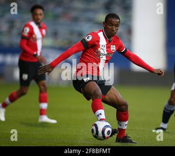 West Bromwich, Royaume-Uni. 12 avril 2021. Ibrahima Diallo de Southampton en action. Premier League, West Bromwich Albion v Southampton aux Hawthorns de West Bromwich, Midlands, le lundi 12 avril 2021. Cette image ne peut être utilisée qu'à des fins éditoriales. Utilisation éditoriale uniquement, licence requise pour une utilisation commerciale. Aucune utilisation dans les Paris, les jeux ou les publications d'un seul club/ligue/joueur. photo par Andrew Orchard/Andrew Orchard sports Photography/Alamy Live News crédit: Andrew Orchard sports Photography/Alamy Live News Banque D'Images