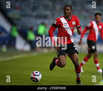 West Bromwich, Royaume-Uni. 12 avril 2021. Ibrahima Diallo de Southampton en action. Premier League, West Bromwich Albion v Southampton aux Hawthorns de West Bromwich, Midlands, le lundi 12 avril 2021. Cette image ne peut être utilisée qu'à des fins éditoriales. Utilisation éditoriale uniquement, licence requise pour une utilisation commerciale. Aucune utilisation dans les Paris, les jeux ou les publications d'un seul club/ligue/joueur. photo par Andrew Orchard/Andrew Orchard sports Photography/Alamy Live News crédit: Andrew Orchard sports Photography/Alamy Live News Banque D'Images