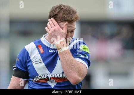 Solde, Angleterre - 11 avril 2021 - Wwill Hope of Swinton Lions pendant la coupe de défi Betfred de la Ligue de rugby Round 3 Swinton Lions vs Warrington Wolves au stade Heywood Road, sale, UK Dean Williams/Alay Live News Banque D'Images