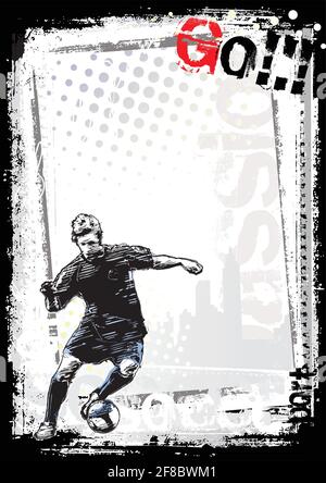 fond d'affiche de football Illustration de Vecteur
