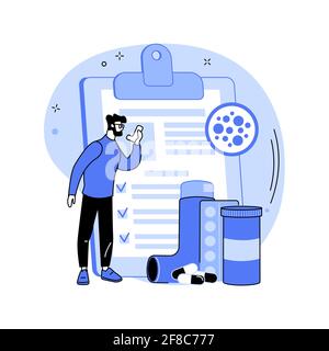 Traitement de l'asthme bronchique résumé concept vecteur illustration. Illustration de Vecteur