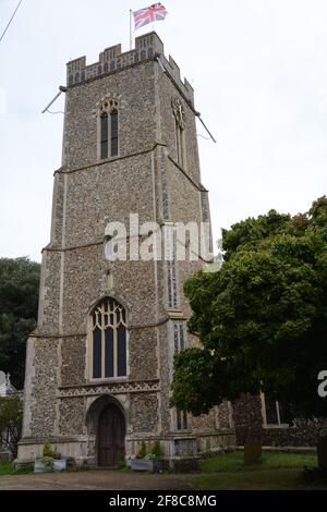 L'église de St Mary's, Halesworth, East Suffolk, Angleterre, Royaume-Uni - août 2020. Banque D'Images