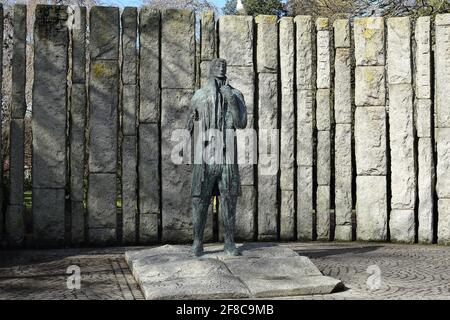 Statue de Wolfe Tone au coin de St Stephens Green à Dublin. Banque D'Images