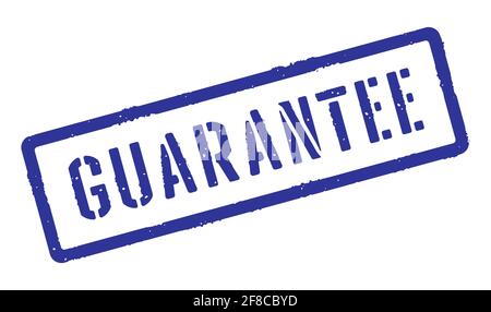 Tampon en caoutchouc de garantie isolé sur blanc Illustration de Vecteur