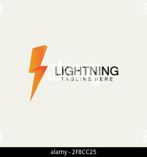 modèle de conception du logo lightning thunder bolt electricity Illustration de Vecteur