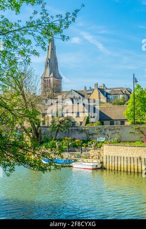 Horizon de Stamford au-dessus de la rivière Welland, Angleterre Banque D'Images