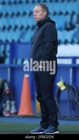 Sheffield, Angleterre, le 13 avril 2021. Steve Cooper, directeur de Swansea City pendant le match du championnat Sky Bet à Hillsborough, Sheffield. Le crédit photo doit être lu : John Clifton / Sportimage Banque D'Images