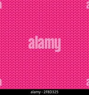 Tissu tricoté, texture rose. Motif sans couture motif Vector stock adorable surface motif girly mode arrière-plan. Toile de fond du modèle Illustration de Vecteur