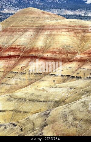 Les superbes Painted Hills en Oregon. Banque D'Images