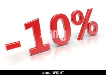 réduction de 10 % sur les ventes. image 3d Banque D'Images