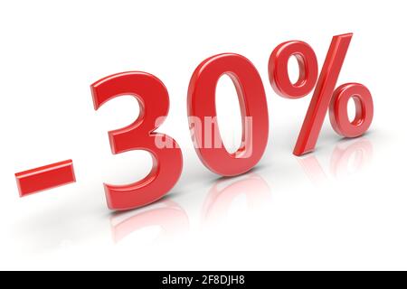 réduction de 30 % sur les ventes. image 3d Banque D'Images