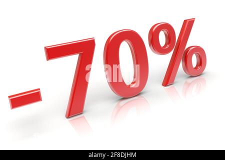 réduction de 70 % sur les ventes. image 3d Banque D'Images