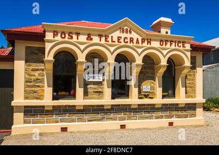 L'historique Ophir Post and Telegraph Office, Central Otago, South Island, Nouvelle-Zélande Banque D'Images