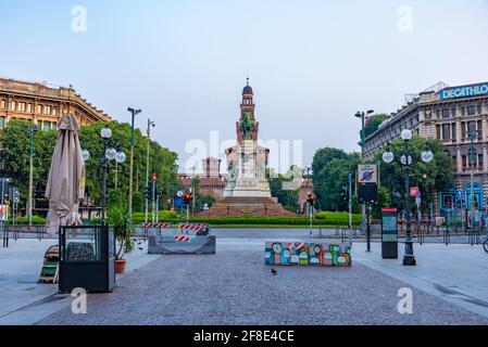 MILAN, ITALIE, 20 JUILLET 2019 : statue de Giuseppe Garibaldi à Milan, Italie Banque D'Images