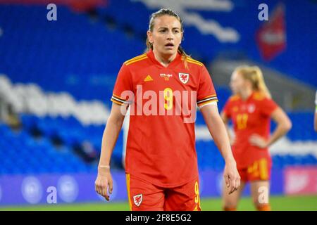 Cardiff, pays de Galles. 13 avril 2021. Kayleigh Green of Wales Women lors du match amical entre le pays de Galles et le Danemark au Cardiff City Stadium à Cardiff, pays de Galles, Royaume-Uni, le 13 avril 2021. Crédit : Duncan Thomas/Majestic Media/Alay Live News. Banque D'Images