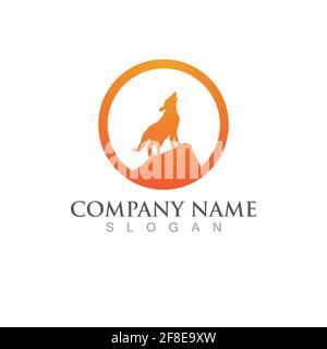 Logo loup Template vector illustration design Illustration de Vecteur