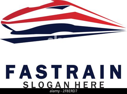 Illustration vectorielle du logo du train.logo du train rapide.illustration du train à grande vitesse illustration logo-vecteur Illustration de Vecteur