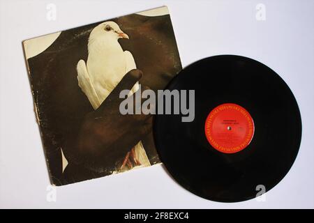 Rock, jazz fusion et blues rock groupe, Santana album de musique sur vinyle disque LP. Intitulé: Les plus grands succès de Santana Banque D'Images