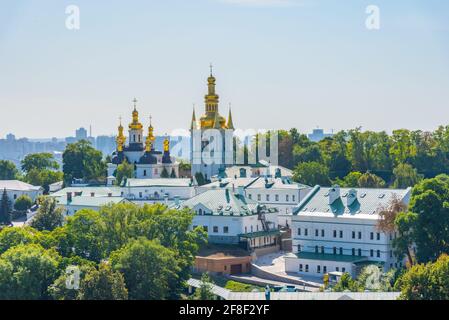 Vue aérienne de la partie inférieure de Kiev Pechersk lavra à Kiev, Ukraine Banque D'Images