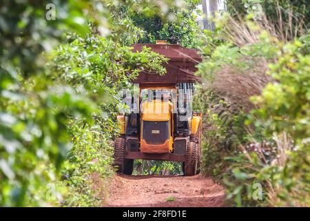 jcb travaille sur site Banque D'Images