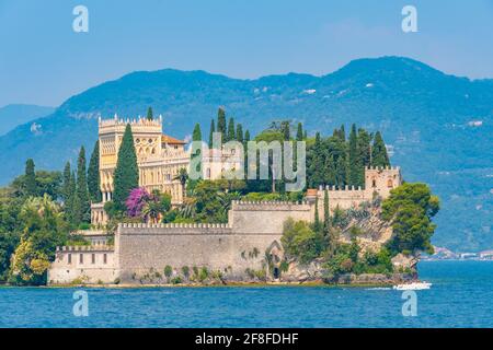 Isola del Garda avec Villa borghese en Italie Banque D'Images