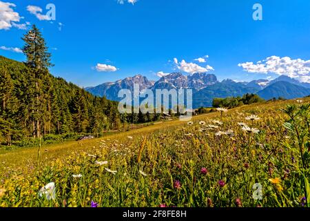 vue sur les dolomites du tyrol est Banque D'Images