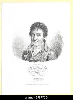 Charles, Jacques Alexandre César. Banque D'Images