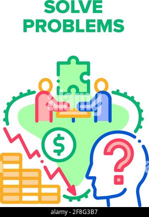 Résolution des problèmes concept vectoriel couleur Illustration Illustration de Vecteur