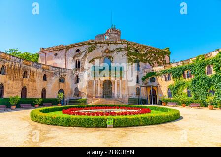 Palais Desvalls au Parc del Laberint d'Horta à Barcelone, Espagne Banque D'Images