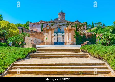 Palais Desvalls au Parc del Laberint d'Horta à Barcelone, Espagne Banque D'Images