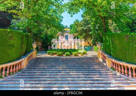 Palais Desvalls au Parc del Laberint d'Horta à Barcelone, Espagne Banque D'Images