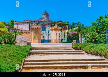 Palais Desvalls au Parc del Laberint d'Horta à Barcelone, Espagne Banque D'Images