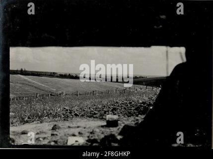 Panorama du Kote 369 hauteur Worobijowka, c'était le 4, 8 et 11 juin. Scène combats sanglants entre les troupes de la 32ème division et de la 76.Brigade honvedbritannique et le 6ème corps russe, composé de la 4ème et 16ème division, au cours de ces luttes, cette hauteur s'est déplacée à plusieurs reprises à leur propriétaire, 15.Juni.1916. Banque D'Images