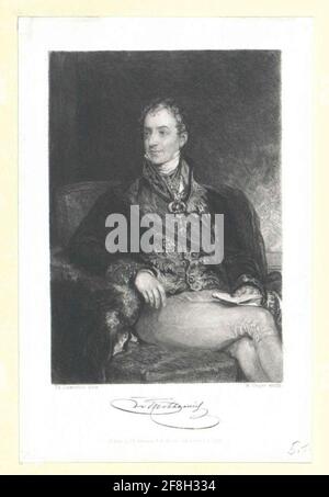 Metternich Winceburg, Klemens Wenzel Lothar Prince of Etching par William Unger Banque D'Images