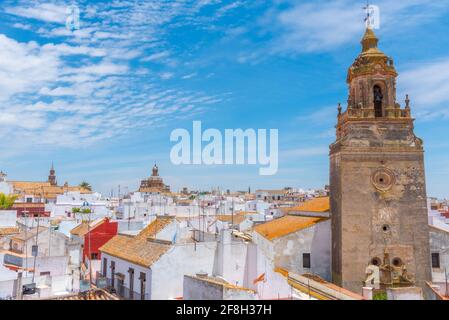 Clocher de l'église San Bartolomé à Carmona, Espagne Banque D'Images