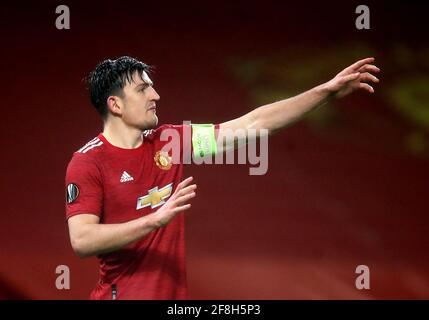 Photo du dossier datée du 11-03-2021 de Harry Maguire de Manchester United. Date de publication : le mercredi 14 avril 2021. Banque D'Images