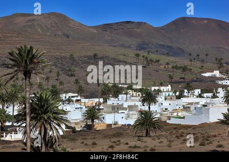 Haria, situé au nord de Lanzarote, îles canaries, espagne Banque D'Images