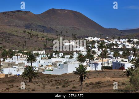 Haria, situé au nord de Lanzarote, îles canaries, espagne Banque D'Images