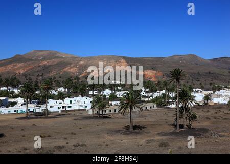 Haria, situé au nord de Lanzarote, îles canaries, espagne Banque D'Images