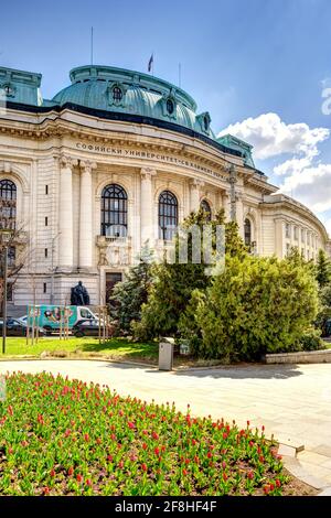 Sofia, Bulgarie - avril 2021 : Cityscape au printemps, HDR image Banque D'Images
