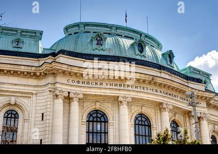 Sofia, Bulgarie - avril 2021 : Cityscape au printemps, HDR image Banque D'Images