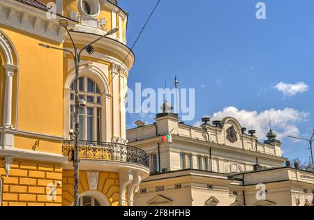 Sofia, Bulgarie - avril 2021 : Cityscape au printemps, HDR image Banque D'Images