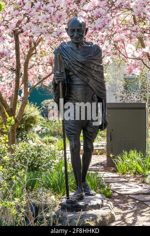 Gandhi la sculpture à Union Square Park, NYC, USA Banque D'Images