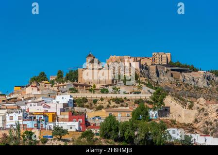 Château de lorca donnant sur la ville, Espagne Banque D'Images