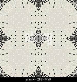 Arrière-plan géométrique simple et moderne avec formes en triangles - noir, blanc. Motif abstrait et élégant pour l'impression Banque D'Images