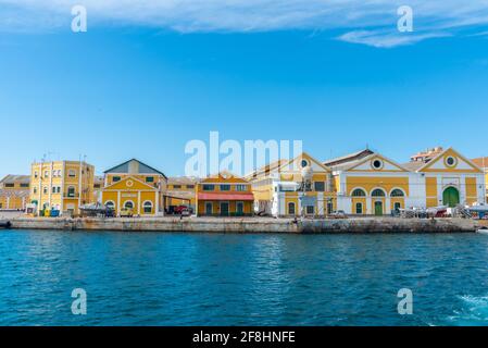 Vue sur le port de Carthagène en Espagne Banque D'Images