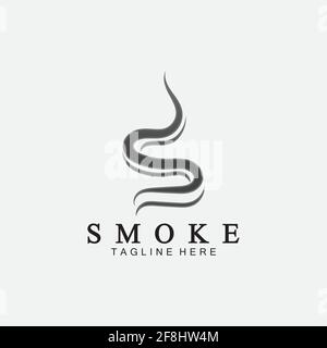 Icône de vapeur de fumée logo illustration isolée sur fond blanc, Aroma vaporiser icônes. Symbole de la ligne de l'odeur, arôme chaud, odeur ou symbo de vapeur de cuisson Illustration de Vecteur