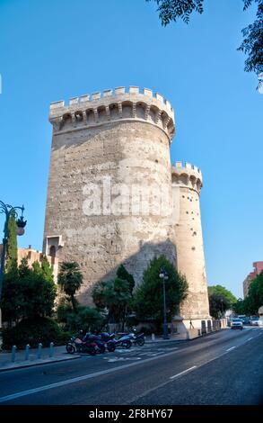 Tour Torres de quart à Valence, Espagne Banque D'Images