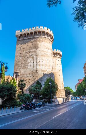 Tour Torres de quart à Valence, Espagne Banque D'Images