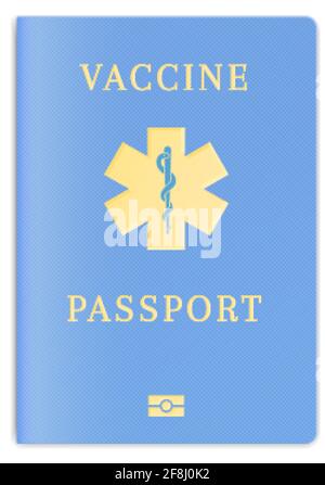 Le passeport vaccinal est un document d'admission international contemporain qui pourrait remplacer les visas de voyage Illustration de Vecteur